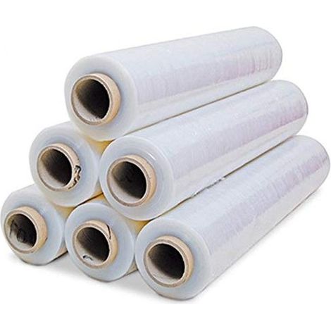 Lot de 6 Film de palettisation transparent étirable 2 Kg, largeur 50cm, 23 microns