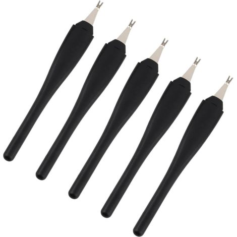 Juego de 5 herramientas de manicura de acero inoxidable: empujador de cutículas y removedor de piel muerta, kit de cuidado de uñas para uso en salón y en casa.