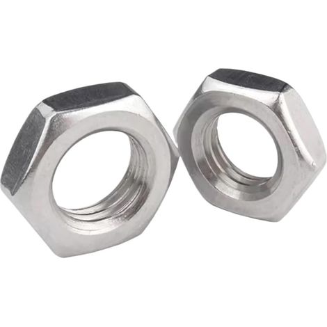 1 à 20 écrous hexagonaux, fins, filetage fin, acier inoxydable 304, M6, M8, M10, M12, M14, M16, M18,