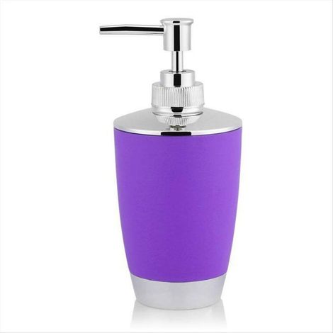 Accessoire Salle De Bain - Ensemble 4 Pièces - Plastique - Violet - Pour Lavabo Et Meuble De Salle De Bain - 1 Set (1/5)