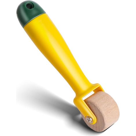 Rullo per cuciture di trapunte 15 cm, rullo per cuciture di carta da parati, rullo manuale per cuciture con manico, strumento per decorare le cuciture della carta da parati per trapunte, cucito e stam (1/4)