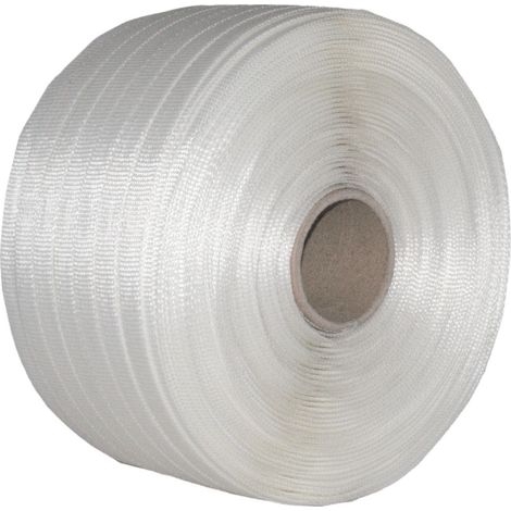 2 Rollen Umreifungsband Textil gewebt HD 19 mm 400 m 975 KG Band Textilband Kern
