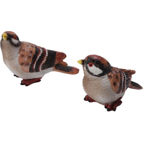 Ornements d'oiseaux de jardin en résine, modèles d'oiseaux de cour, décorations (1/5)