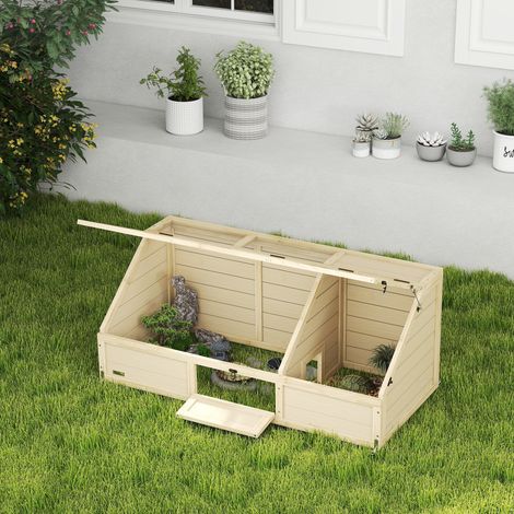 Scatola per tartarughe, recinto per tartarughe da esterno, design senza fondo, facile da aprire, casetta per tartarughe, natura (1/5)