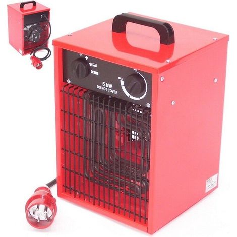 Bauheizer 5 kW Baulüfter Elektroheizer 55158 Heizgerät Heizlüfter 5000 Watt (1/5)