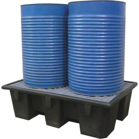 Auffangwanne aus Polyethylen 240l 130x90x39 mit Stahlgitter DRAKKAR EQUIPEMENT - 08460