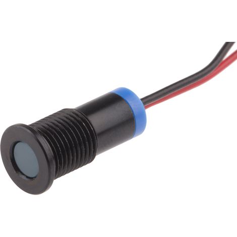 Voyant LED lumineux Bleu RS PRO, dia. 8mm, 2V c.c., IP67 ( Prix pour 1 ) (1/2)