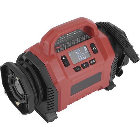 Gonfleur de pneus portable, compresseur d'air avec lumière LED pour camping-cars, véhicules, motos et équipements sportifs (1/5)