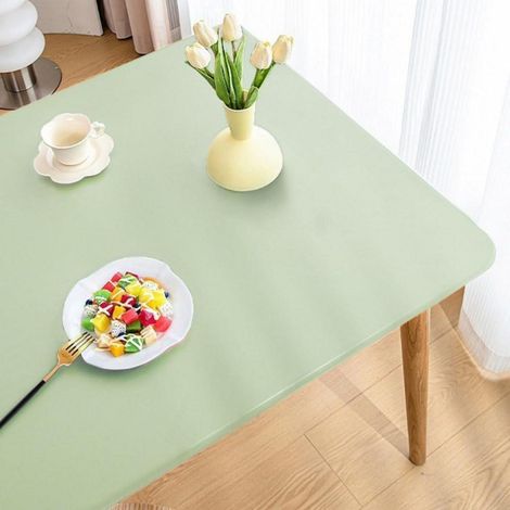 Elastische Tischdecke Rechteckig 90x140cm Hellgrün – Abwischbar, Wasserdicht, mit Gummizug