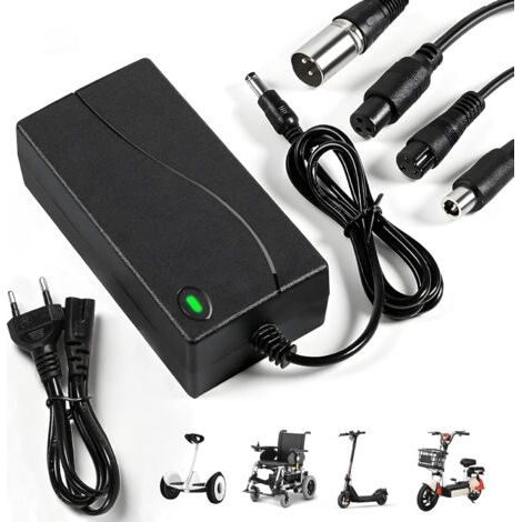 42V 2A Universal Electric Scooter Charger (5 Connectors) – Power Supply for 36V Lithium Batteries – Compatible with Xiaomi, Ninebot, Segway, Wispeed, UrbanGlide, Hoverboards, and Electric Bikes (1/5)