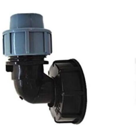 IBC Tank Adapter S60X6 Hose Connector for IBC Water Tank 25mm Outlet Elbow (1/4)