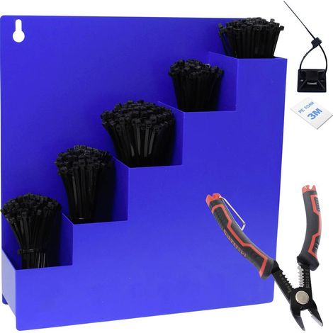 Quadrios 24CA456 24CA456 Assortimento di fascette per cavi 100 mm, 150 mm, 200 mm, 250 mm, 300 mm 3.6 mm Nero 1022 Part (1/2)