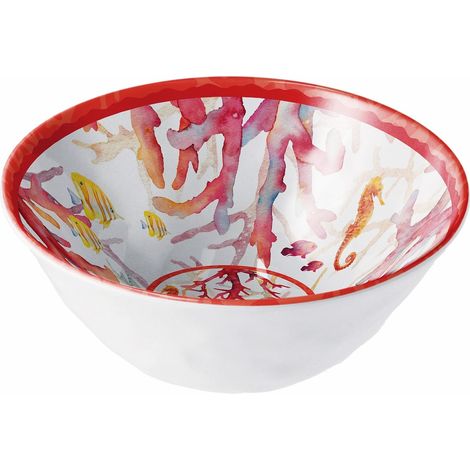 Regalo Italiano Ciotola Melamina Shell D 16 Cm H 6,5 Cm Rosso 1 Pz