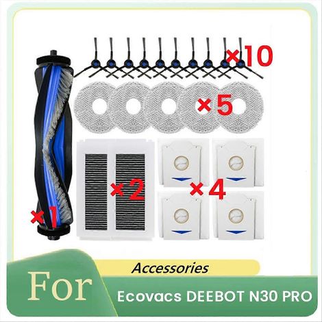 Zubehör für den Ecovacs DEEBOT N30 PRO Saugroboter: Ersatzteile für Hauptbürste und Wischmopp. (1/5)