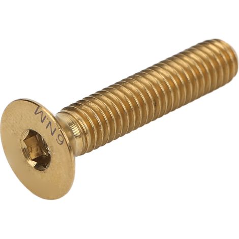 RISK M6x30mm Befestigungsschraube für Vorbaukappen aus Titanlegierung für Fahrradreparaturen, goldfarben (1/5)
