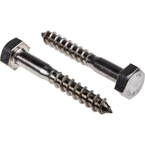 Vis tire-fond, 10mm x , en Acier Inoxydable ( Prix pour Sachet de 50 )