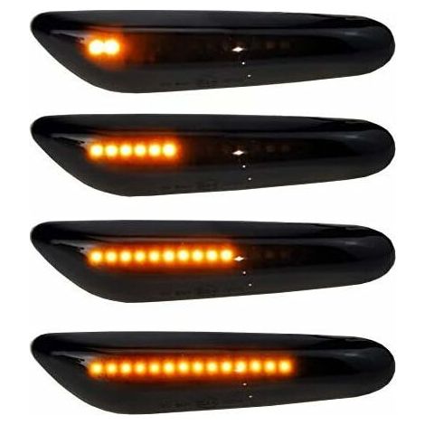 Feux de jour Clignotant latéral LED dynamique 2Clignotants LED orange 16 LED 2835SMD Fumée pour E90 E91 E92 E60 E87 E82 E46 SB10 - Dynamique (1/5)