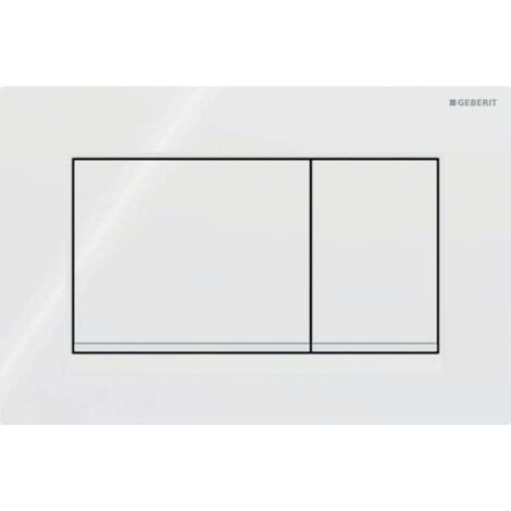 Plaque de déclenchement wc Geberit Sigma20 (ex Sigma30) square pour rinçagedouble touche: blanc, blanc mat (1/5)