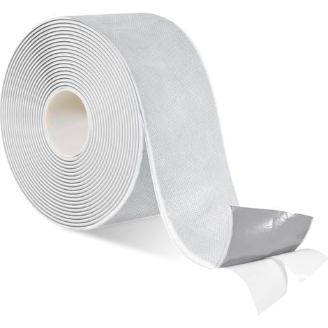 Étanchéité Douche Imperméable, Autoadhésive Bande Etancheite Douche, Joint Salle de Bain Peut être Peint, Pour Carrelage Balcon Terrasse Intérieur et Extérieur Pièces Humides (1/5)