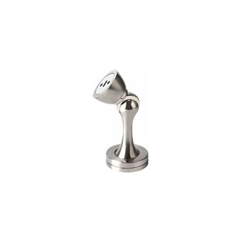 Tope magnético para puerta - Montaje en pared - Metal sólido - Potente tope magnético para puerta - Tope magnético para puerta para el hogar o la oficina - Plata, 100 mm - Crezuo (1/4)