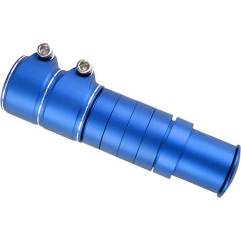 Guidon Rehausseur de Potence Vélo, Adaptateur de Direction en Alliage d'Aluminium pour VTT Vélo de Route, 13 cm Bleu (1/5)