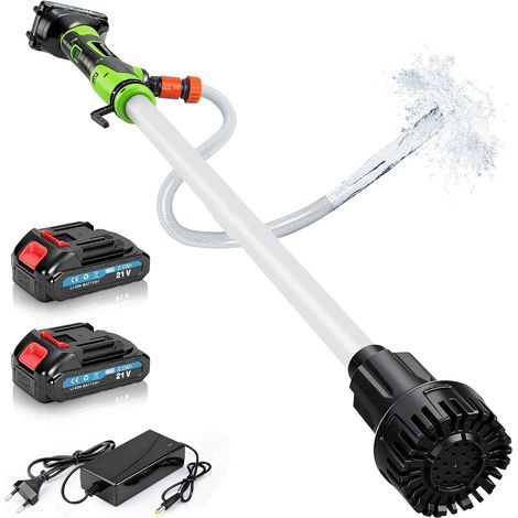 Pompe à eau sur batterie, débit max 3000 l/h, hauteur de refoulement 10 m 2x2,0Ah batteries, pompe à eau sans fil pompe à pression submersible compatible avec batteries 18 V (1/5)