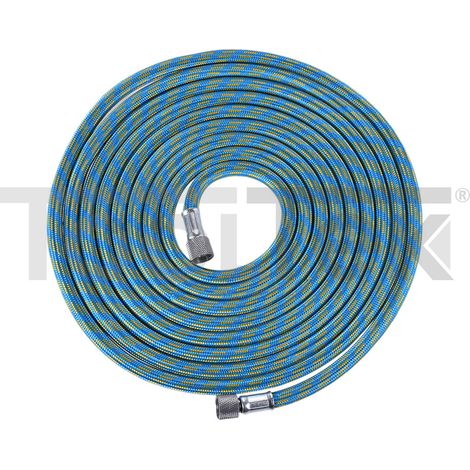TUBO ARIA COMPRESSA 3mt TELATO COMPRESSORE AEROGRAFO ATTACCO 1/8"F-1/8"F (1/5)
