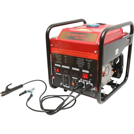 Saldatrice 160A con generatore elettrico 5KW/220V, motore a benzina 13 HP, avviamento manuale Breckner Germany (1/5)