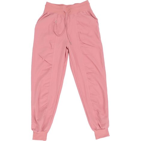 Pantalon de survêtement femme décontracté, jogging sport fitness avec poche, rose, pour activité extérieure et running. (1/5)