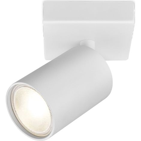 Spot d'intérieur orientable en aluminium GU10 35W blanc – Installation en saillie – Compatible ampoules 3000K/4000K/6000K – IP20 – Braytron - BETA-T1 (1/5)