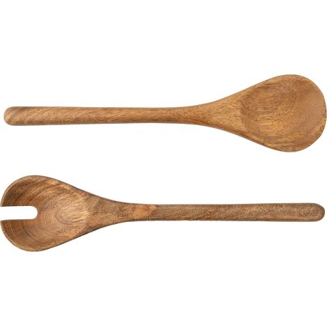 Jamie Oliver Big Love - Set de Servierlöffel, hergestellt de Holz de Griff FSC nachhaltig, Kochutensilien de aus Holz, Servierlöffel de Salat, Zange de Salat, Set de 2, 29 x 14 x 2