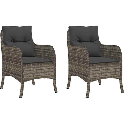Maison Exclusive - Sillones de jardín con cojines 2 uds ratán sin (1/5)