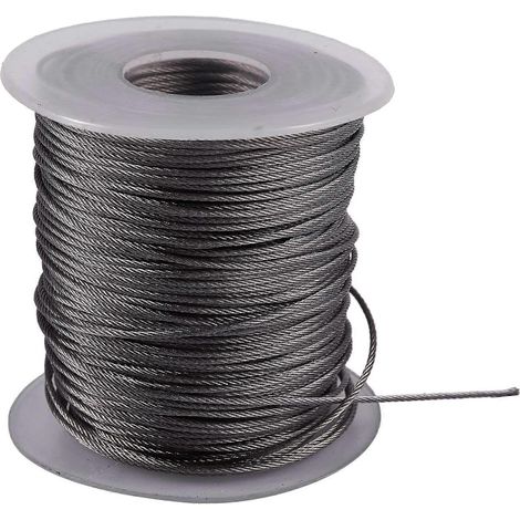 Hebezeug, flexibles Edelstahl-Drahtseil 7x7, 1 mm Durchmesser, 54 m (177 Fuß) (1/5)