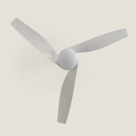 Deckenventilator mit Licht Lautlos DC Eubea Weiß Fernbedienung Groß (über 20 m²) 132 cm Weiß
