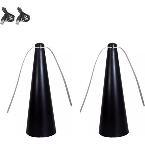 2 PCS Répulsif Insectes Volants, Mouches et Moustiques Repoussent Les Ventilateurs d'insectes, Gardez Les Insectes Loin de la Nourriture sans Utiliser de Produits Chimiques. (1/5)