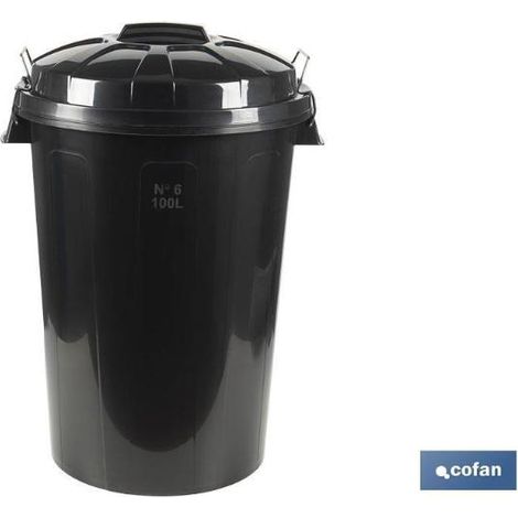 CUBO DE BASURA CON ASAS METÁLICAS 100 L (1/5)