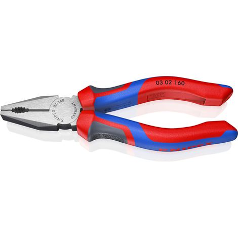 KNIPEX 03 02 160 SB Combination Pliers with comfort handles black atramentized 160 mm