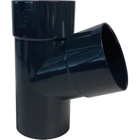 Culotte PVC 67°30 mâle femelle pour tube Ø80 - Anthracite - First Plast