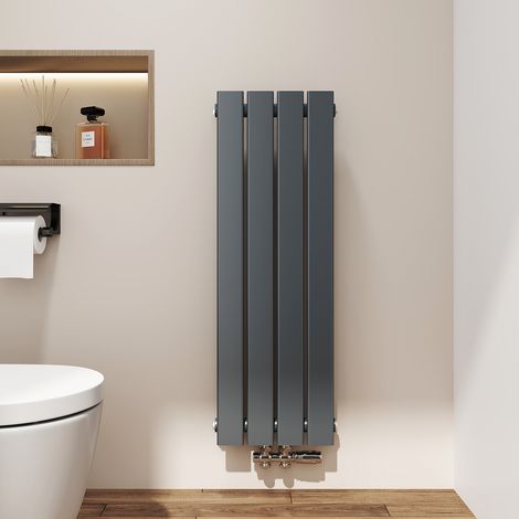 EMKE Heizkörper 900x 300 mm Badheizkörper Paneelheizkörper Kompaktheizkörper , Einlagig Heizkörper Bad Design Heizkörper Mittelanschluss 403W Anthrazit