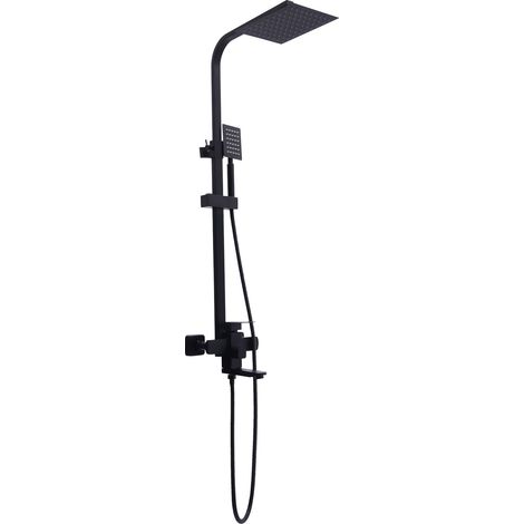 Colonne de Douche Acier inoxydable avec Douchette Salle de Bain Réglable en Hauteur, Ensemble Douche Pluie Murale avec Pommeau Douche ABS 20x20 cm (1/5)