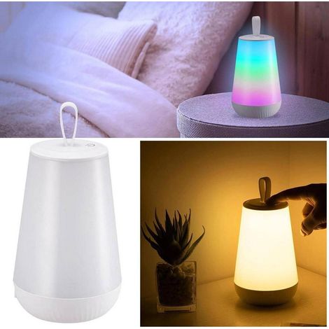 TRADE SHOP - Lampada Ricaricabile Portatile Led Rgb Bambini Relax Notturna Touch Dimmerabile 3w - (1/5)