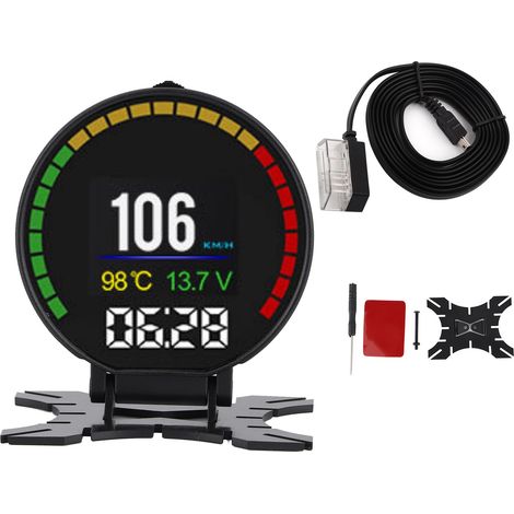 Écran Tête Haute HUD Projecteur OBD2 Compteur Numérique HD Moniteur Auto (1/5)
