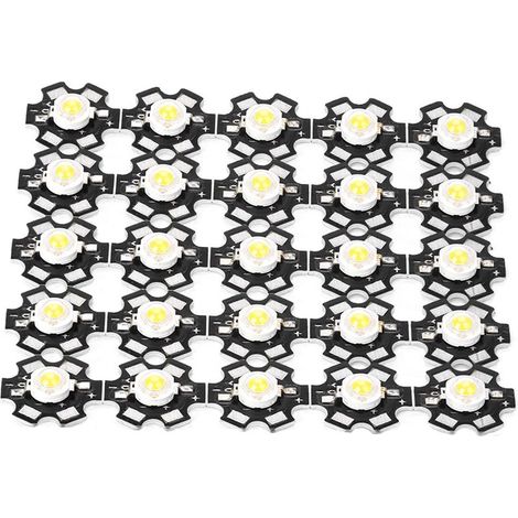 Lot de 25 ampoules LED à puce intégrée haute luminosité, type spot, blanches, 30 000-35 000 K (1/5)