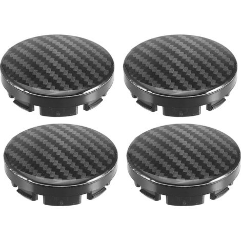 Cache Moyeux Noir 4 Pièces Universel pour Roues Plastique Diamètre Ext. 56mm, Int. 51mm, Haut. 15mm, Installation Facile, Pour Roue Avant/Arrière (1/5)