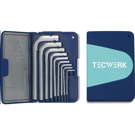 TECWERK Winkelschraubendrehersatz 9-tlg.Klappkassette SW 1,5-10mm kurz S2-Stahl TECWERK (1/2)