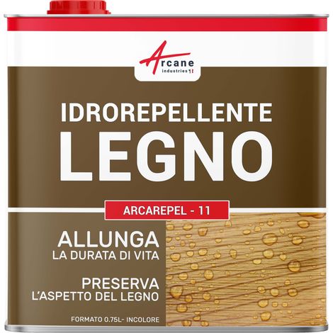 Idrorepellente per legno per legno esotico ed esterno: ARCAREPEL - 11 - 0,75 L (fino a 3,75 m²) - ARCANE INDUSTRIES