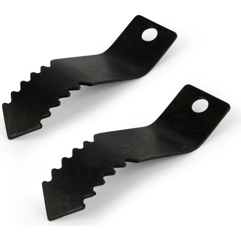 EBERTH Gezackter Gabelschneidkopf für Rohrreinigungsmaschine, Arrow Cutter für Rohre mit Ø 50-125mm, Kupplung M6, Stahl, lackiert, rostfrei, Schneidkopf für Rohrreinigungsgerät, Side Cutter Blade