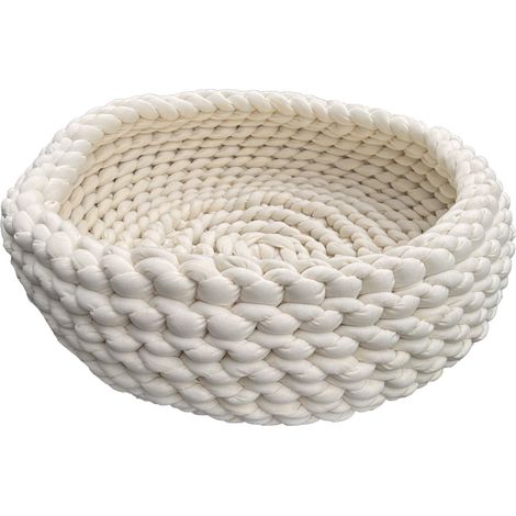 Aumüller Katzenkorb Grobstrick - Kuschelhöhle für Katzen, Beige (1/5)