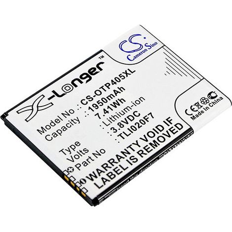 NX - Batterie téléphone, smartphone, GSM pour Alcatel 3.8V 1950mAh - TLI020F7 (1/2)