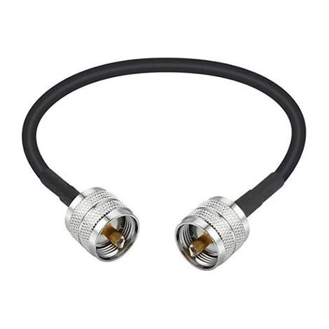 Cable D'Extension Antenne - RG58 - Impédance 50 Ohm - Connecteurs PL259 Mâle - Longueur 150 Cm - 1 Pièce (1/5)